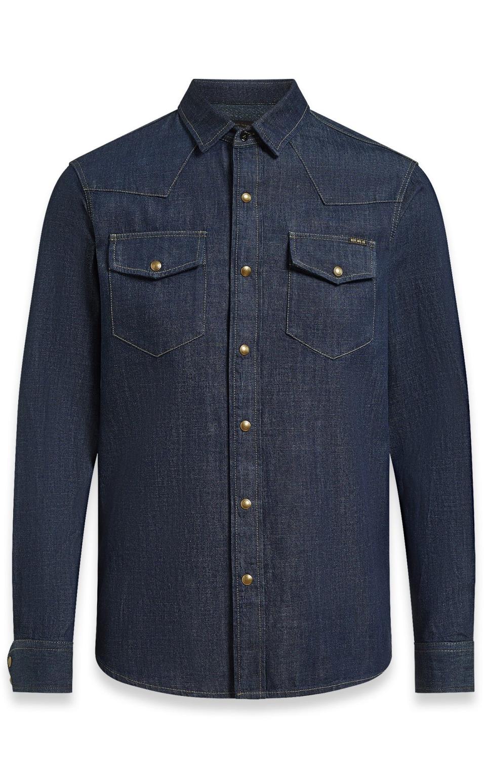 Western shirt in indigo, £175, Belstaff 