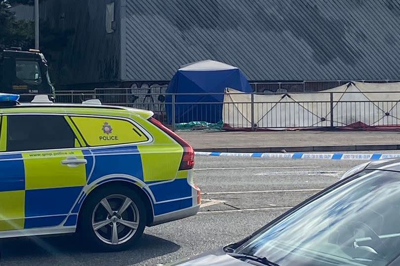 A forensic tent has been put up by Regent Road, which is closed