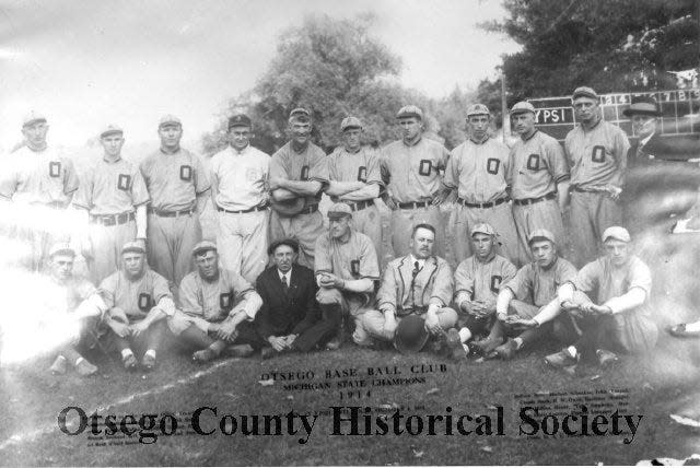 The Otsegos were a baseball team owned and managed by lumber baron Henry Stephens of Waters. The team traveled the state and played a game against the Detroit Tigers and Ty Cobb.