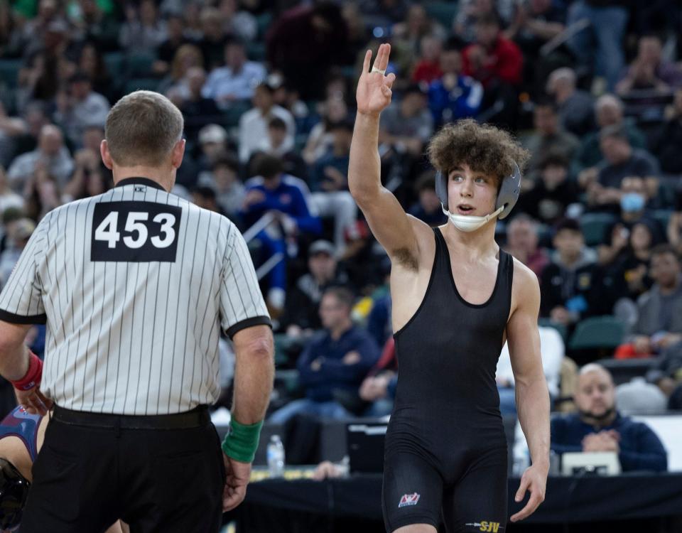 St. John Vianney's Anthony Knox, shown after he won the NJSIAA 113-pound championship last season, is the No. 1 seed at 120 pounds for the NJSIAA Individual Championships, which will take place Thursday-Saturday at Boardwalk Hall, Atlantic City.