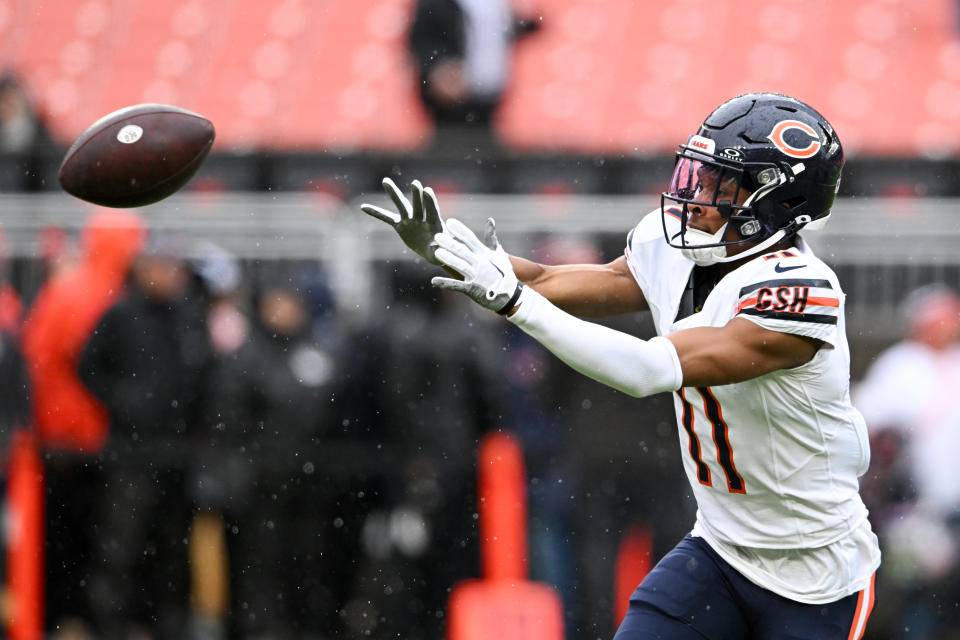 Receiver Darnell Mooney agreed to join the Atlanta Falcons. (Photo by Nick Cammett/Diamond Images via Getty Images)