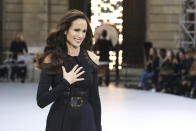 Actress Andie MacDowell wears a creation as part of the L'Oreal Ready To Wear Spring-Summer 2020 collection, unveiled during the fashion week, in Paris, Saturday, Sept. 28, 2019. (Photo by Vianney Le Caer/Invision/AP)