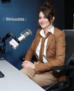 Shailene Woodley suits up to talk at SiriusXM Studios in N.Y.C. on Tuesday.