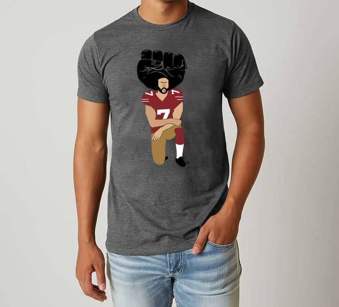 The “I’m With Kap, Just-Us” T-shirt from Black Ivy The Brand. (Image courtesy of Black Ivy The Brand)