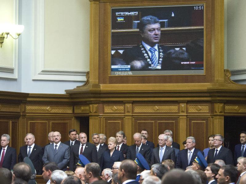 Poroschenko-Vereidigung am 7. Juni: Die ukrainische Regierung ist zurückgetreten, um den Weg für Neuwahlen freizumachen. Foto: Anastasia Sirotkina/Parliament Press Service