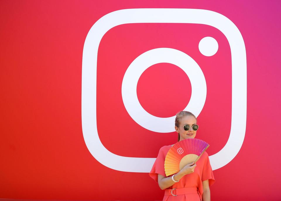 A visitor stands in front of the Instagram stand during day two of Dubai Lynx 2019: Francois Nel/Getty Images