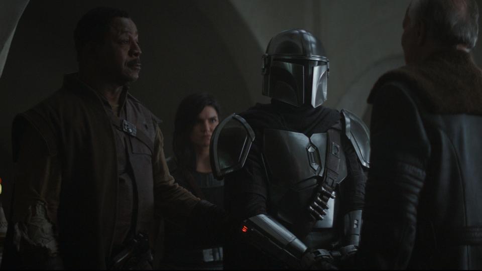 Greef Karga and The Mandalorian in "The Mandalorian" Chapter 7