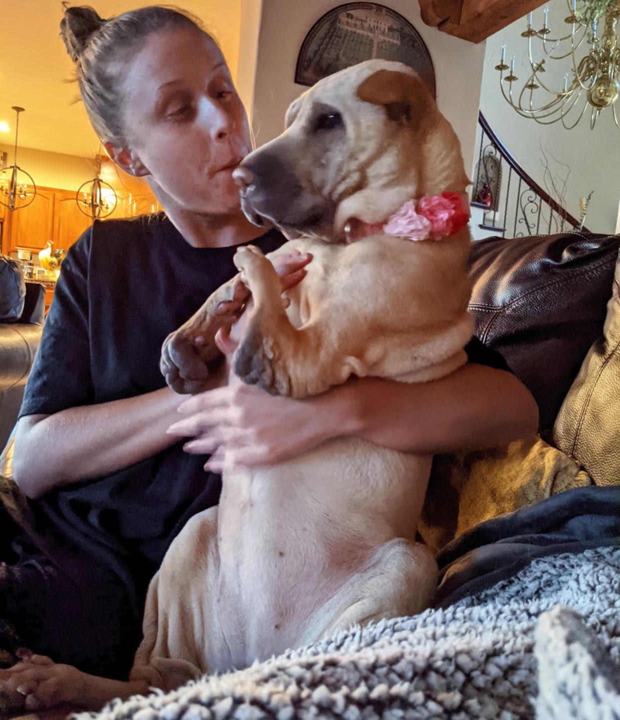 Olivia Hops, pictured here with her dog, Willow, said she hopes to launch a new career helping autistic people find jobs and start their own businesses. (Courtesy Olivia Hops)