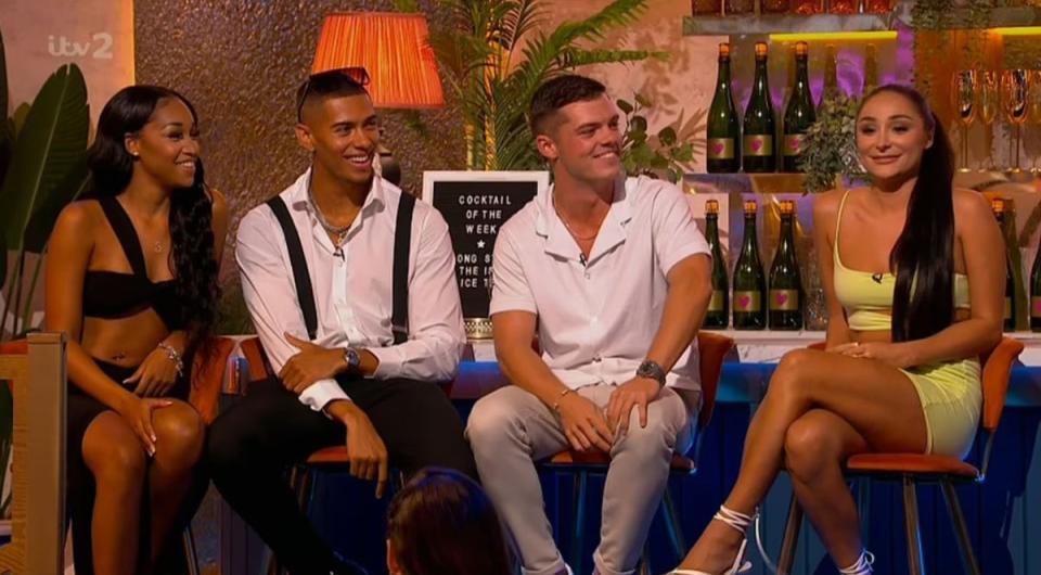 Summer Botwe (far left) took a brutal dig at Coco Lodge (far right) (ITV)