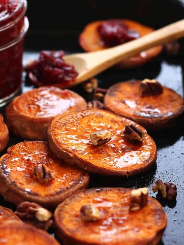 <p>Toaster Oven Love</p><p>Roasted sweet potato rounds are perfect for the holidays or anytime you need an easy snack, side dish, or appetizer.</p><p><strong>Get the recipe: <a href="https://toasterovenlove.com/addictive-roasted-sweet-potato-rounds/" rel="nofollow noopener" target="_blank" data-ylk="slk:Roasted Sweet Potato Rounds;elm:context_link;itc:0;sec:content-canvas" class="link ">Roasted Sweet Potato Rounds</a></strong></p>