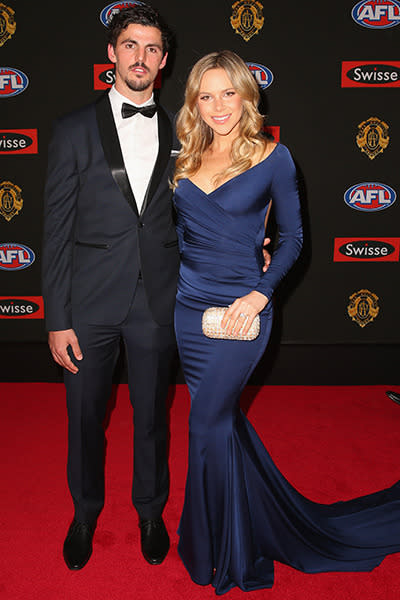 The Collingwood skipper looking dapper with his parter Alex