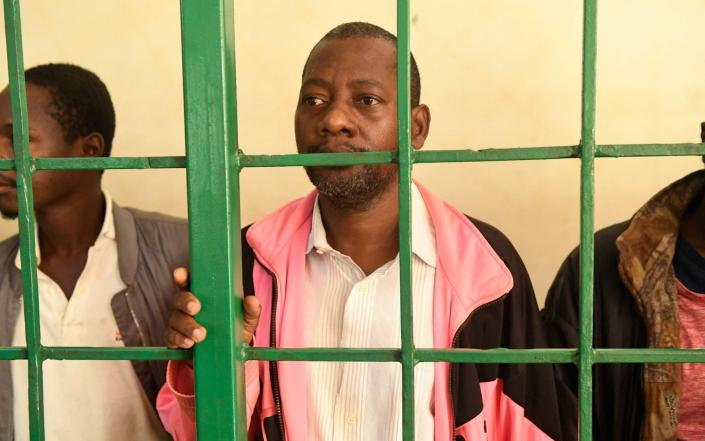 Paul Nthenge Mackenzie at the Shanzu law courts in Mombasa, Kenya - SIMON MAINA/AFP