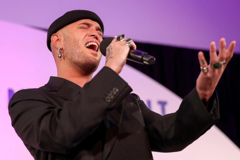Stan Walker performs during The Wrap's Power Women Summit, Maybourne Hotel, Beverly Hills, California on Dec 5, 2023.