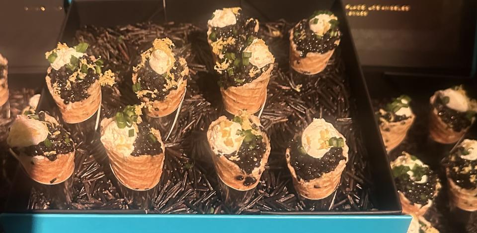 Kaspia caviar cones (Baz Bamigboye/Deadline)