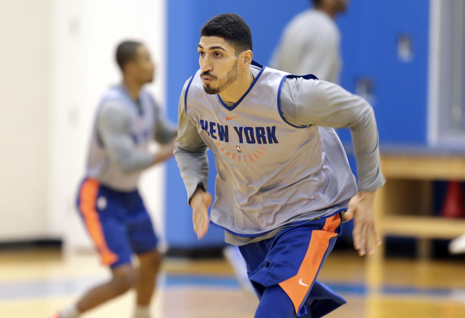 Enes Kanter is likely in store for more minutes with the New York Knicks, which is good for his fantasy value. (AP Photo/Seth Wenig)