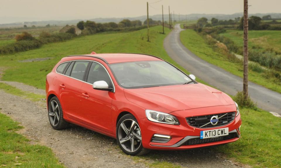 <span>A Volvo V60 at home in the British countryside – but can it survive into the fully electric age?</span><span>Photograph: Simon Stuart Miller</span>