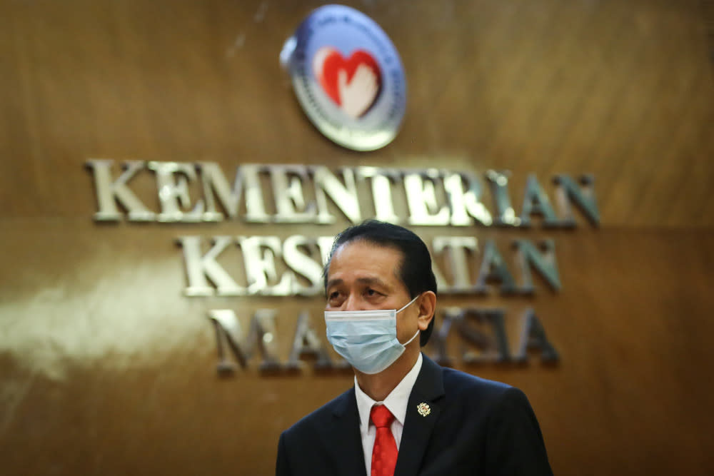 Health Director-General Tan Sri Dr Noor Hisham Abdullah speaks during a press conference in Putrajaya on November 11, 2020. — Picture by Yusof Mat Isa