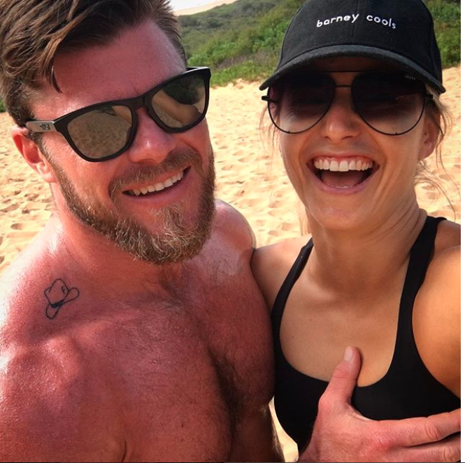 The pair met through a mutual friend late last year and no doubt bonded over their love of fitness. Photo: Instagram/ Sam Loch