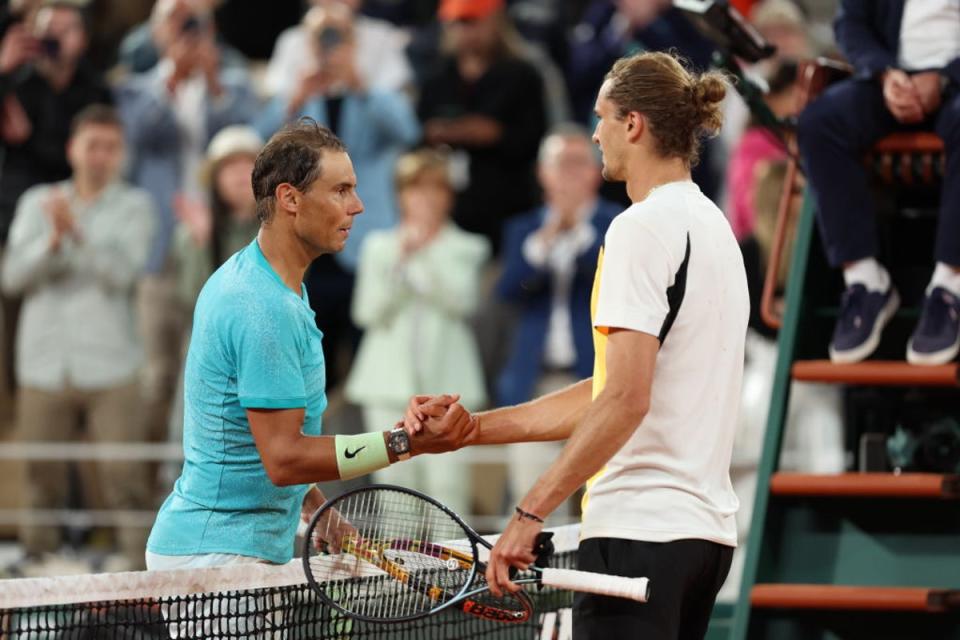 Zverev derrotó a Rafael Nadal en la primera ronda del Abierto de Francia (Getty Images)