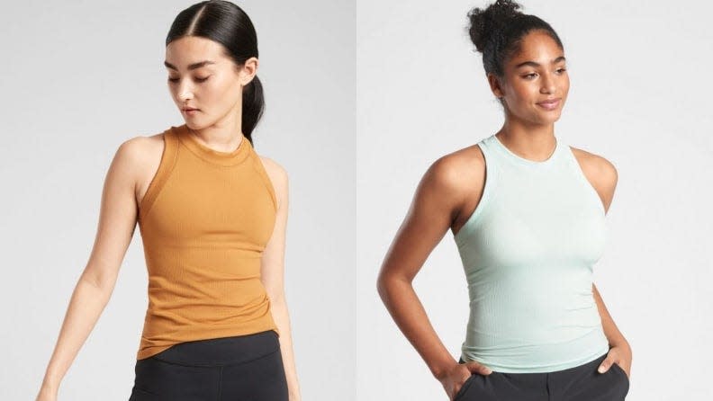 Show off your shoulders in this high-neck tank.