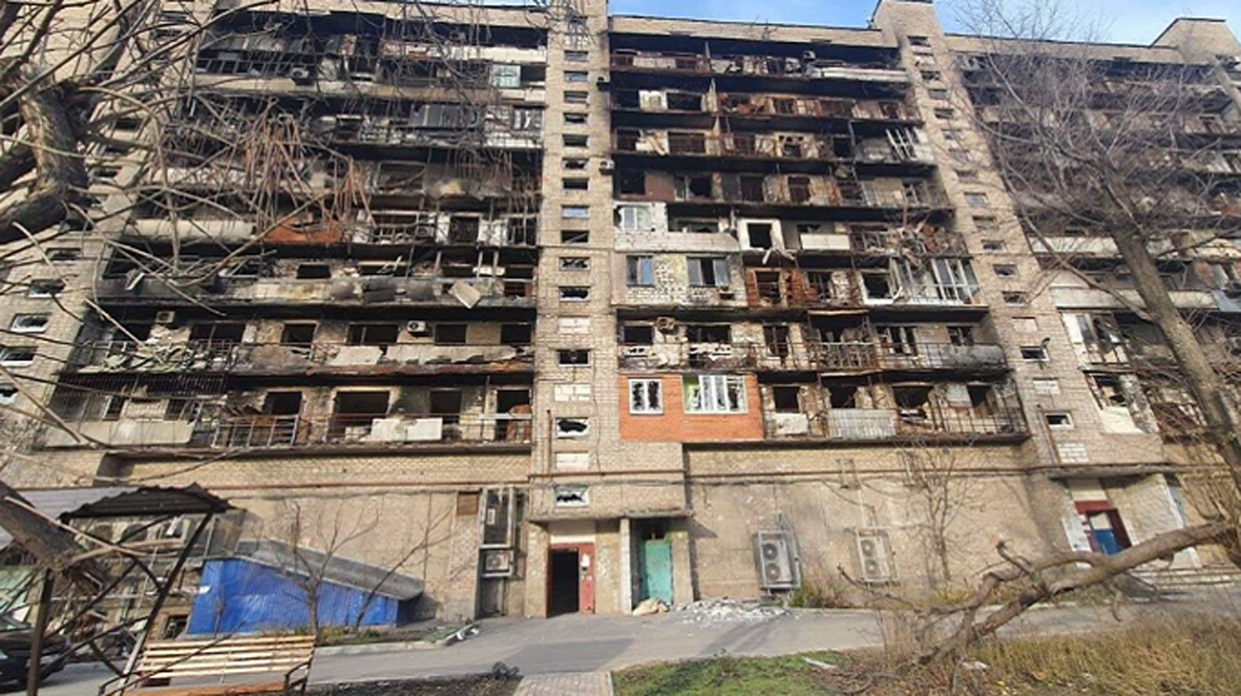 Destroyed houses in Mariupol. Stock photo: Mariupol City Council