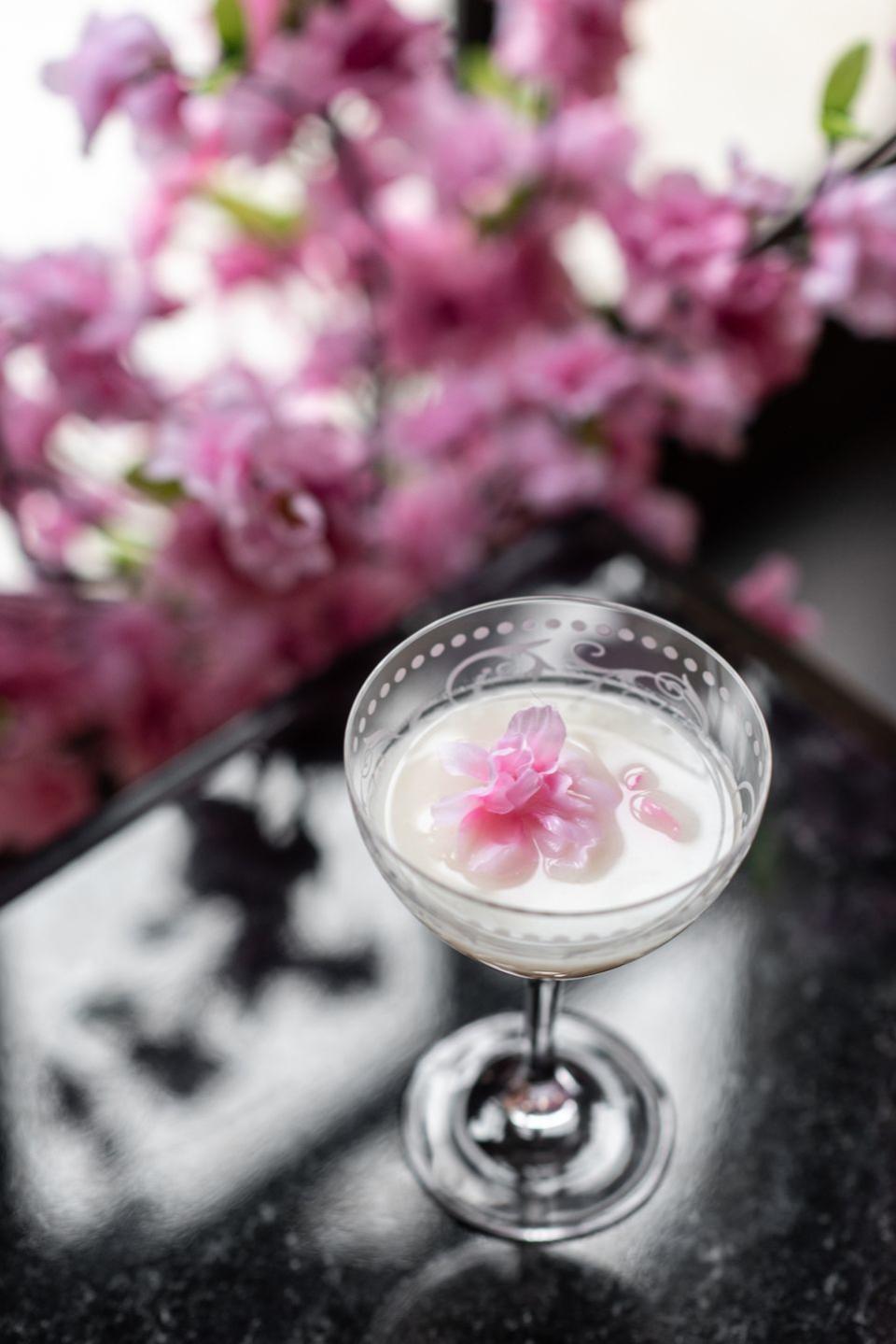 4) Cherry Blossom Milk Punch