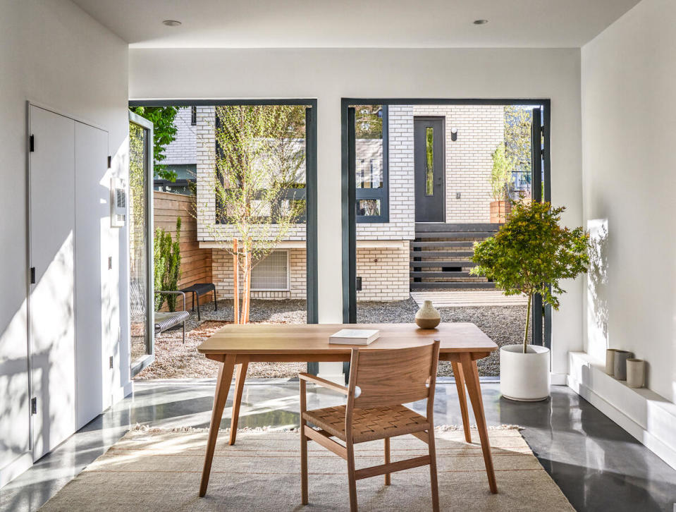 The Breakfast table and Gather chair by Heide Martin Design Studio