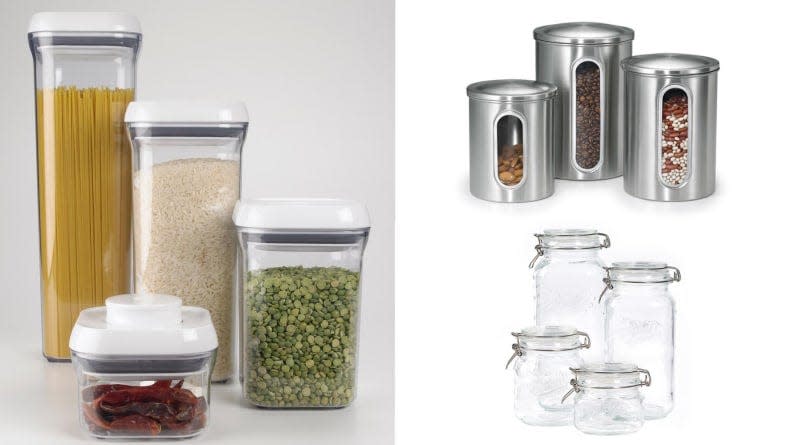 On the counter or in the pantry, these containers look nicer and keep food fresher than the packages they come in.