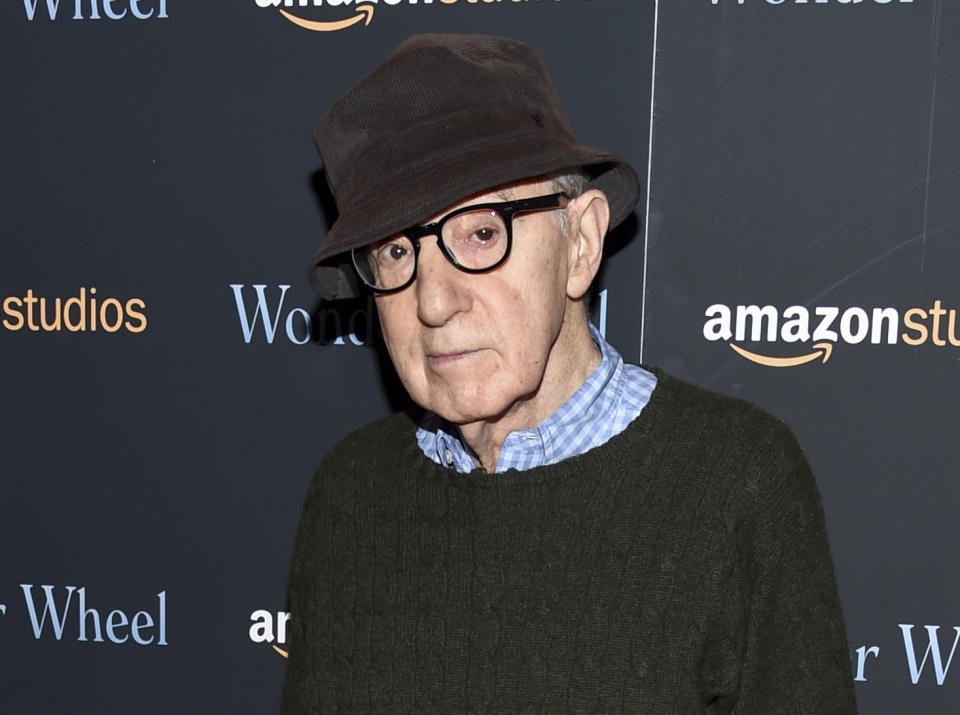 FILE - In this Nov. 14, 2017 file photo, director Woody Allen attends a special screening of "Wonder Wheel" in New York. A memoir by Allen, "Apropos of Nothing," will be released by Grand Central Publishing on April 7. (Photo by Evan Agostini/Invision/AP, File)