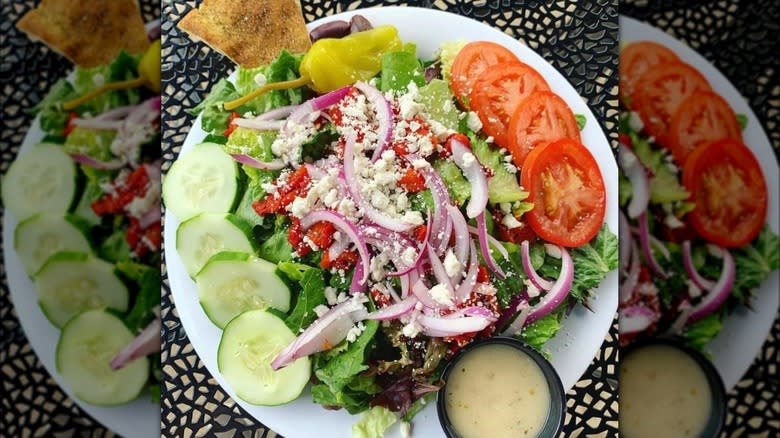 Greek salad plate