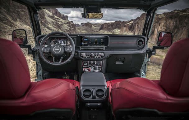 PHOTO: The 2024 Jeep Wrangler Rubicon 392 comes with 12-way power adjustable front seats and an all-new instrument panel featuring a 12.3-inch touchscreen. (Stellantis)