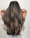 <p>The longer length of this ash-<a href="https://www.cosmopolitan.com/style-beauty/beauty/g28903536/balayage-dark-brown-hair/" rel="nofollow noopener" target="_blank" data-ylk="slk:brown hair;elm:context_link;itc:0;sec:content-canvas" class="link ">brown hair</a> is a <strong>great way to show off the dimension of your color</strong>. Look closely and you'll see the prettiest combo of cool undertones.</p><p><a href="https://www.instagram.com/p/CF2pemmpbE7/" rel="nofollow noopener" target="_blank" data-ylk="slk:See the original post on Instagram;elm:context_link;itc:0;sec:content-canvas" class="link ">See the original post on Instagram</a></p>