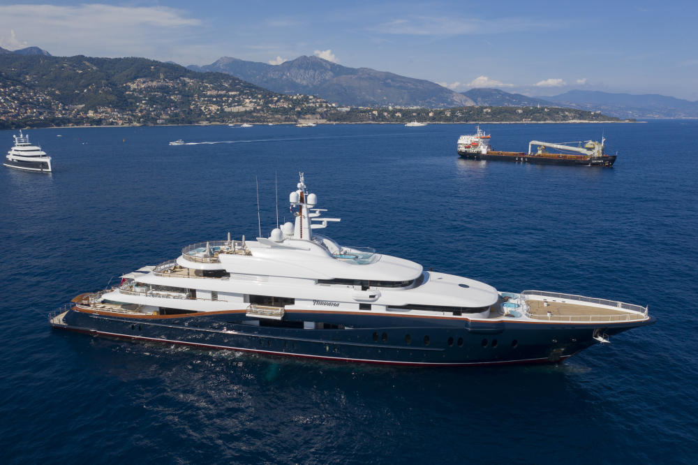 Inside the 280-foot yacht seized by the French government