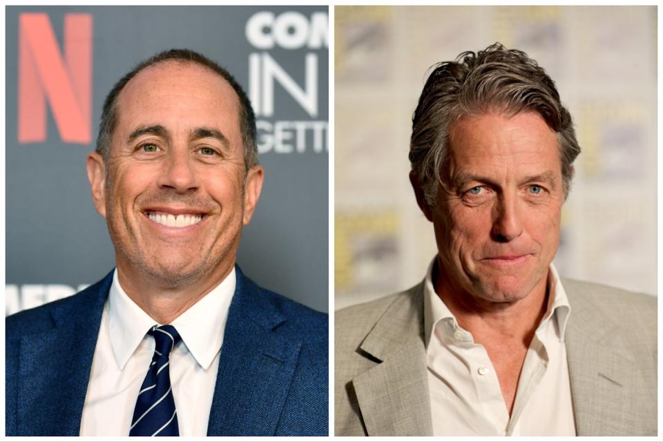 Jerry Seinfeld (left) and Hugh Grant (Getty)