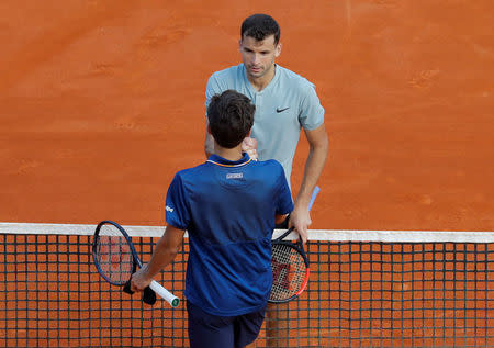 Tennis - ATP - Monte Carlo Masters - Monte-Carlo Country Club, Monte Carlo, Monaco - April 17, 2018 Bulgaria's Grigor Dimitrov after winning his second round match against Pierre-Hugues Herbert of France REUTERS/Eric Gaillard