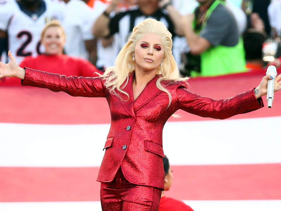 Gaga at the Super Bowl: Getty