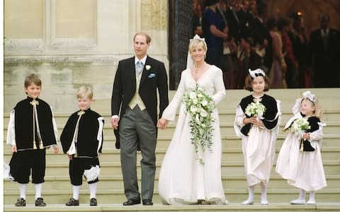 Prince Edward on his wedding day in 1999 - Credit: IAN JONES