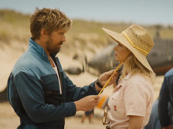 Ryan Gosling y Emily Blunt en el rodaje de Fall Guy