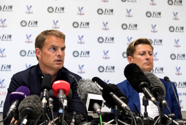 New Crystal Palace manager Frank de Boer with chairman Steve Parish