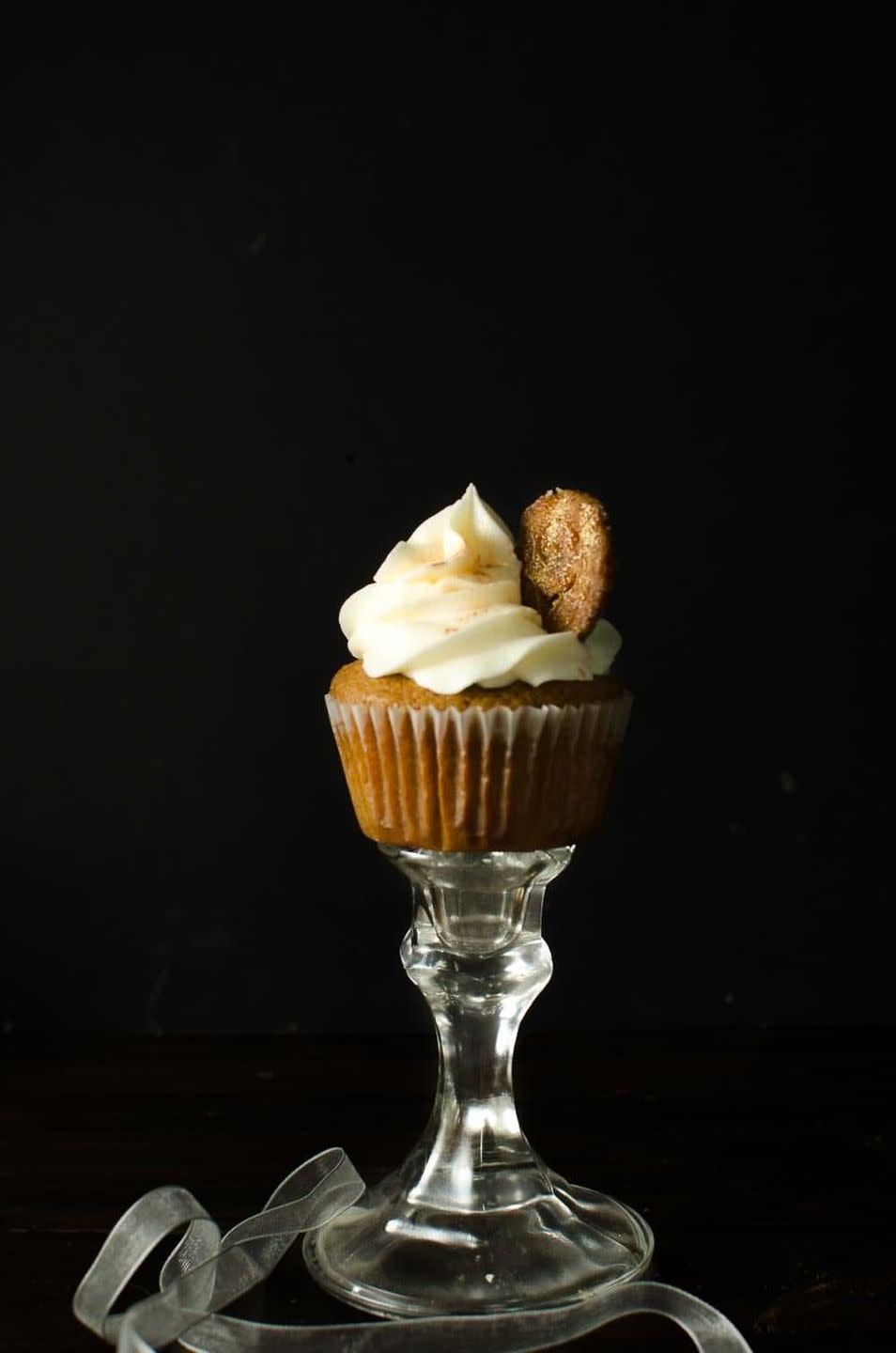 <p>You can never go wrong with eggnog gilling and cream cheese frosting, if you ask us. </p><p><strong><a href="https://www.theflavorbender.com/spiced-banana-cupcakes-apricot-frosting/" rel="nofollow noopener" target="_blank" data-ylk="slk:Get the recipe at The Flavor Bender.;elm:context_link;itc:0;sec:content-canvas" class="link ">Get the recipe at The Flavor Bender.</a></strong></p>