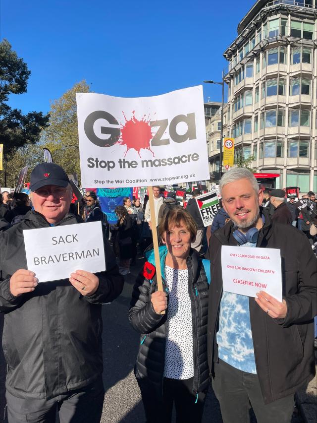 Activists Hold Holiday Rally For Israel-Gaza Ceasefire In Essex