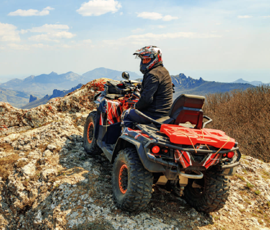 ATVs are nimble and narrow, which is great for riding in more technical terrain.<p>Getty</p>