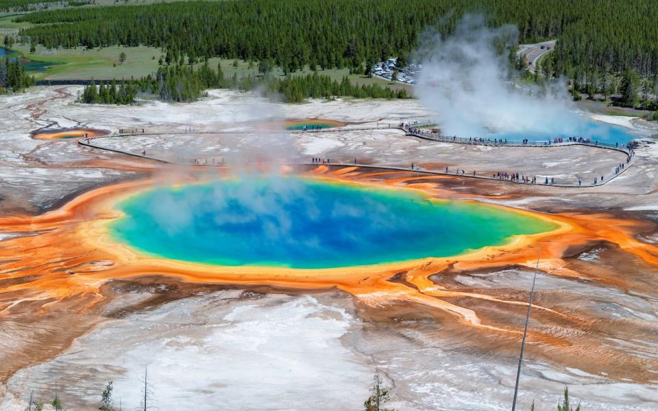 Grand Prismatic Spring in Wyoming