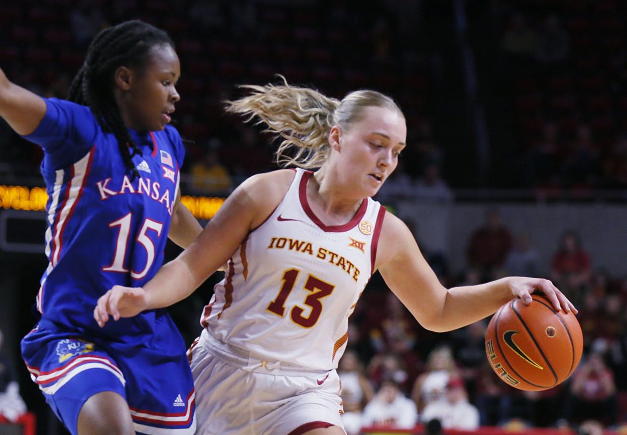 Iowa State Cyclones guard Hannah Belanger had 19 points in Wednesday's win over Kansas.