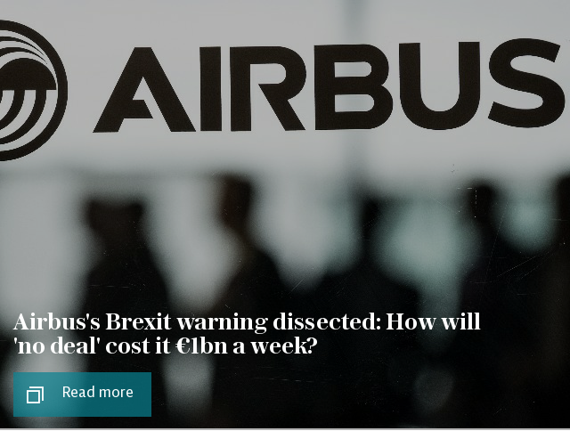 Airbus's Brexit warning dissected: How will 'no deal' cost it €1bn a week?