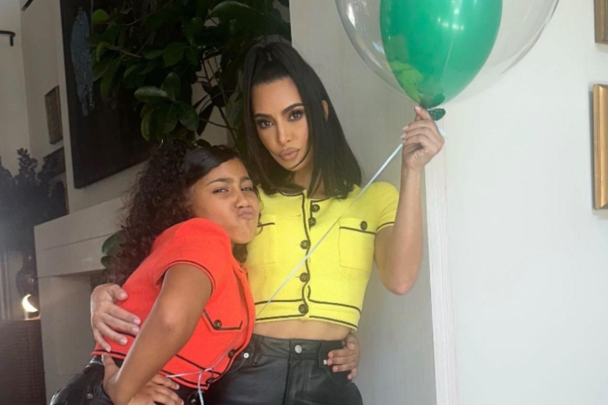 Kim Kardashian & North West Looked Like Twins in Vintage Chanel at  Kourtney's Baby Shower — See Photos