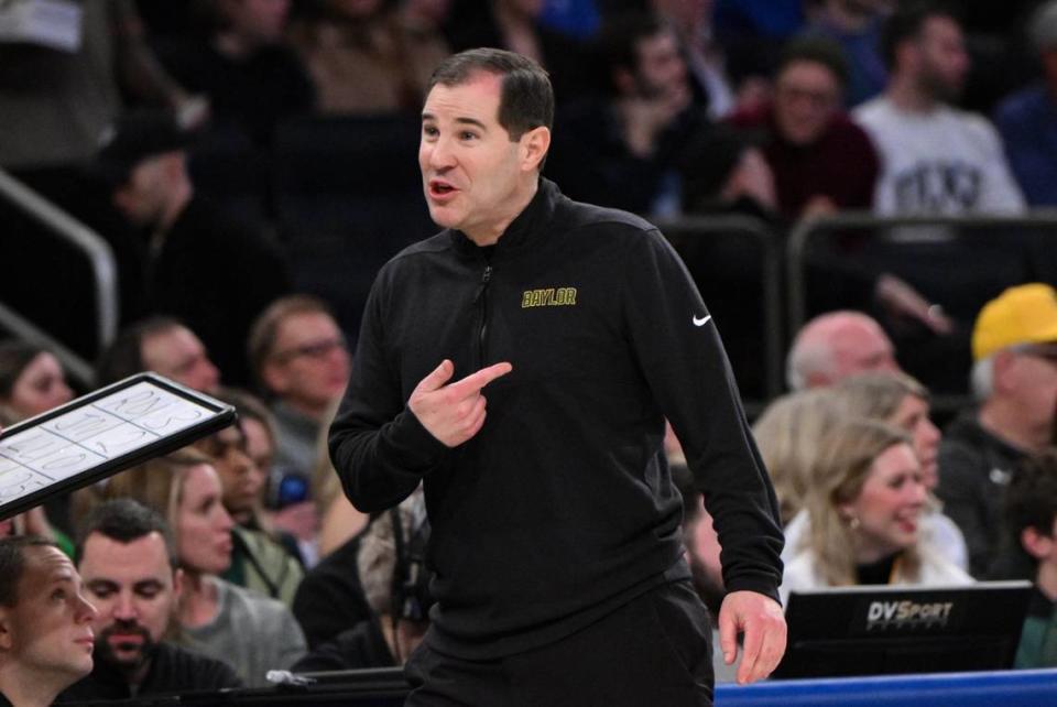Coach Scott Drew won the NCAA title in 2021 with the Baylor Bears.