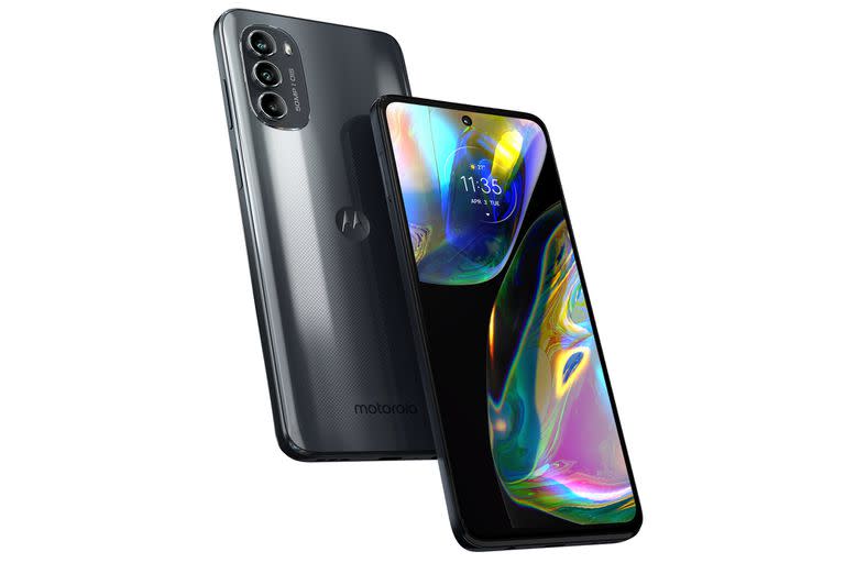 Celular a todo color. El Moto g82 5G cuenta con una pantalla de 6,6″, 6 GB de RAM y gracias a su batería de 5000 mAh tiene una enorme autonomía. Precio: 69.999 pesos