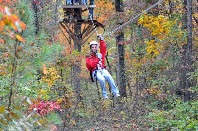 emZiplining at Historic Banning Mills. Courtesy of Historic Banning Mills./em