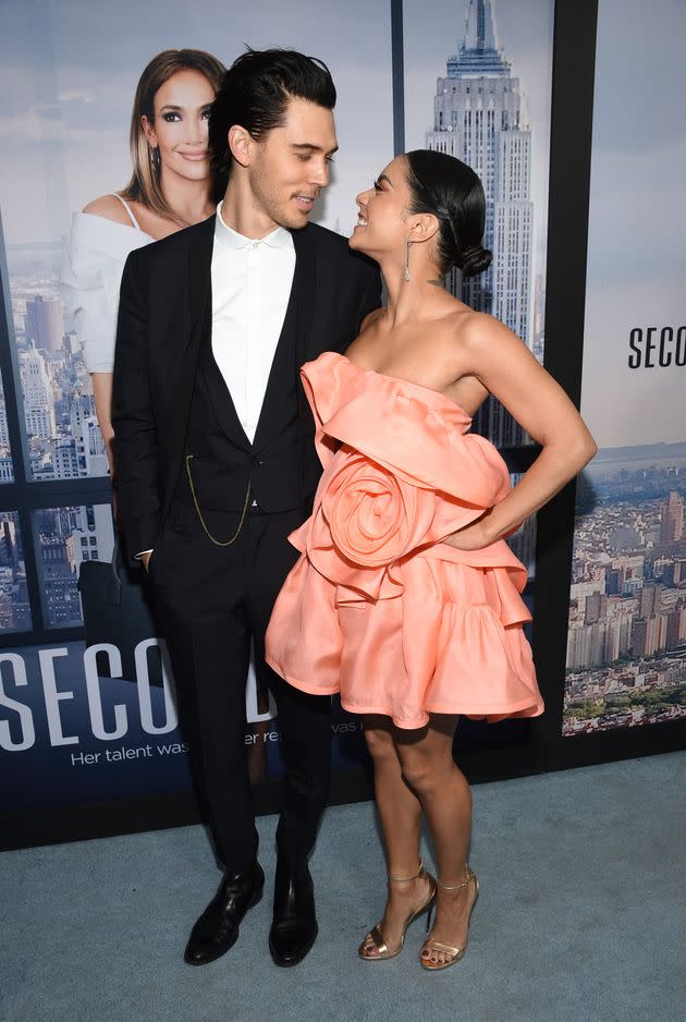 Austin Butler and Vanessa Hudgens at the world premiere of 